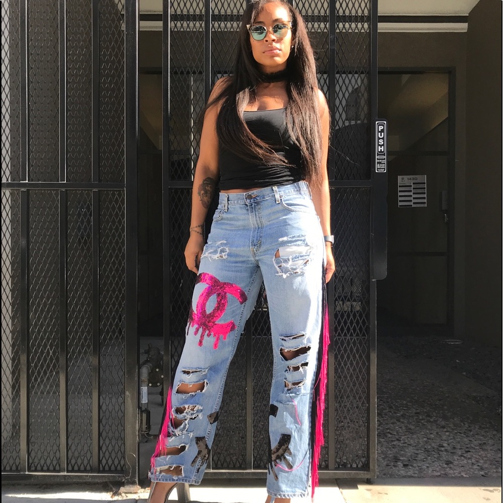 Vintage Men’s Distressed Sequin Fringe Levi’s